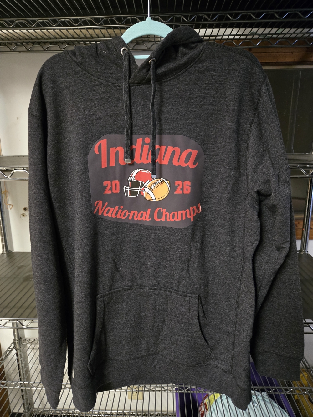 Indiana National Champs Dark Gray Hoodie Unisex